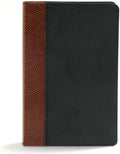CSB Rainbow Study Bible Black/Tan LeatherTouch - ColorCoded Study