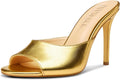Women Stiletto Peep Toe Slingback Sandals 3.9in Heel - Stylish Comfort