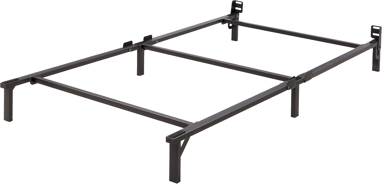 Durable Twin Size Bed Frame with 6-Leg Support System