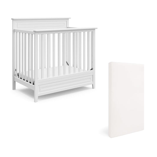 Storkcraft Petal 4-in-1 Convertible Mini Crib for Small Spaces
