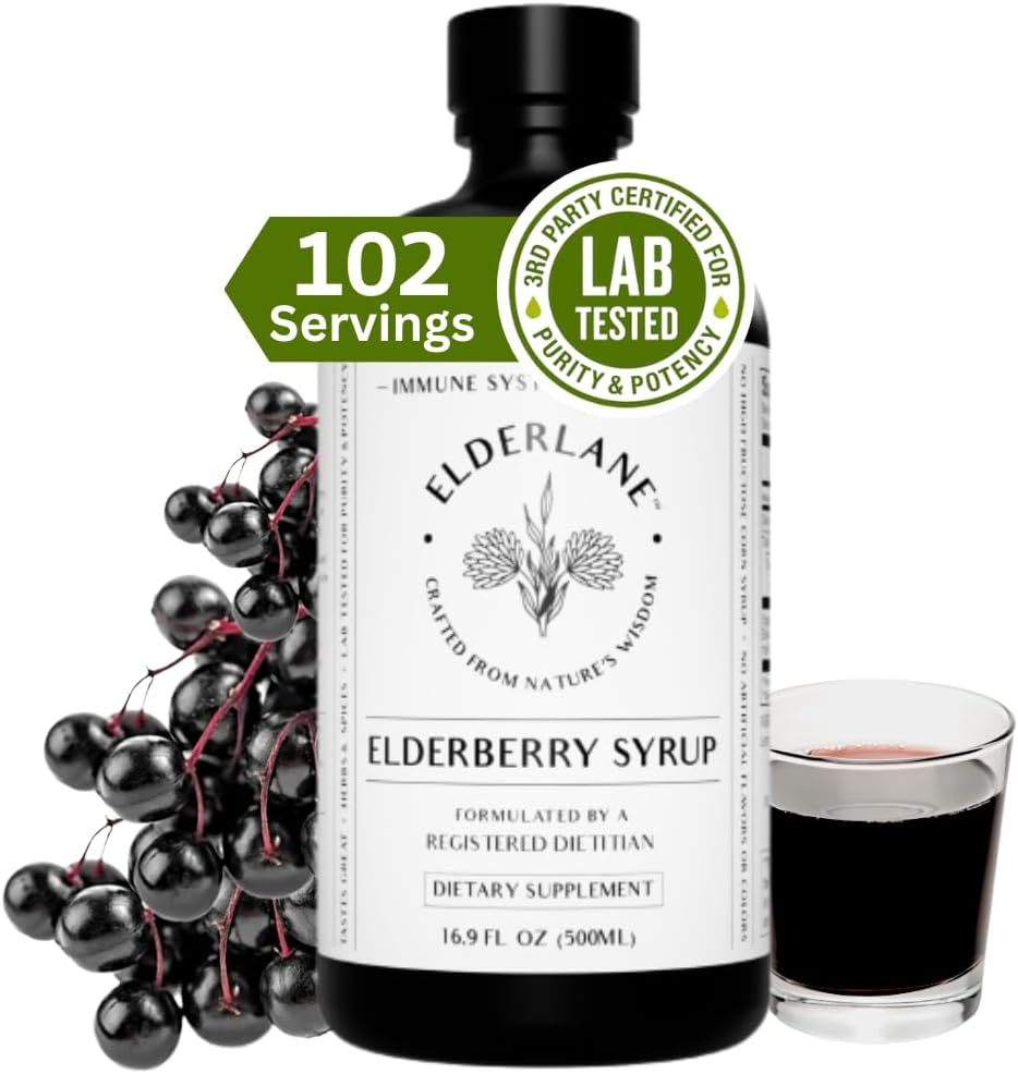 Elderlane Elderberry Syrup Shots for Immune Support & Health