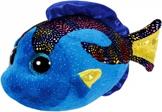 6 Aqua Blue Fish Beanie Boo Plush Doll