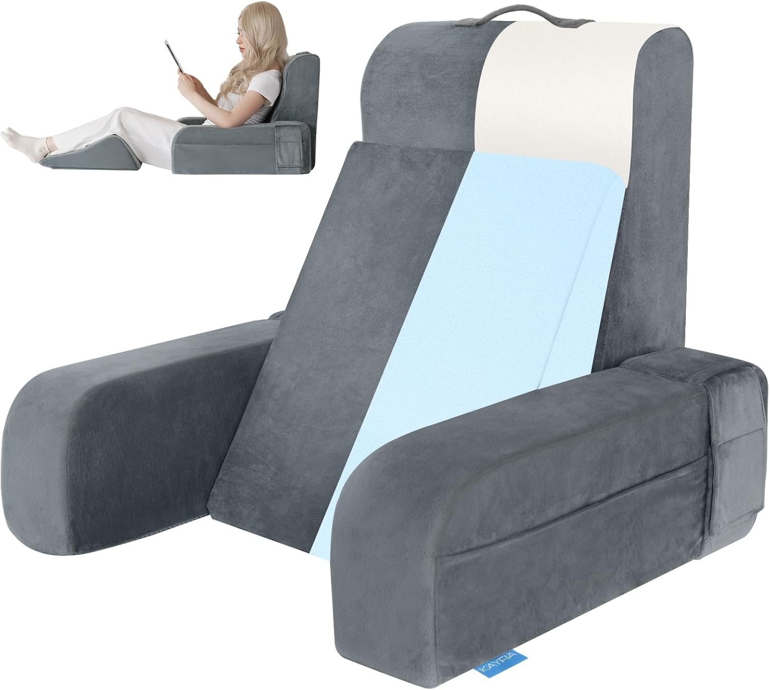 Kayfia Reading Pillow: 10 in 1 Back Support for Comfort