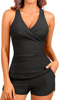 Women Tankini Swimsuits with Shorts - Tummy Control Two Piece Set body