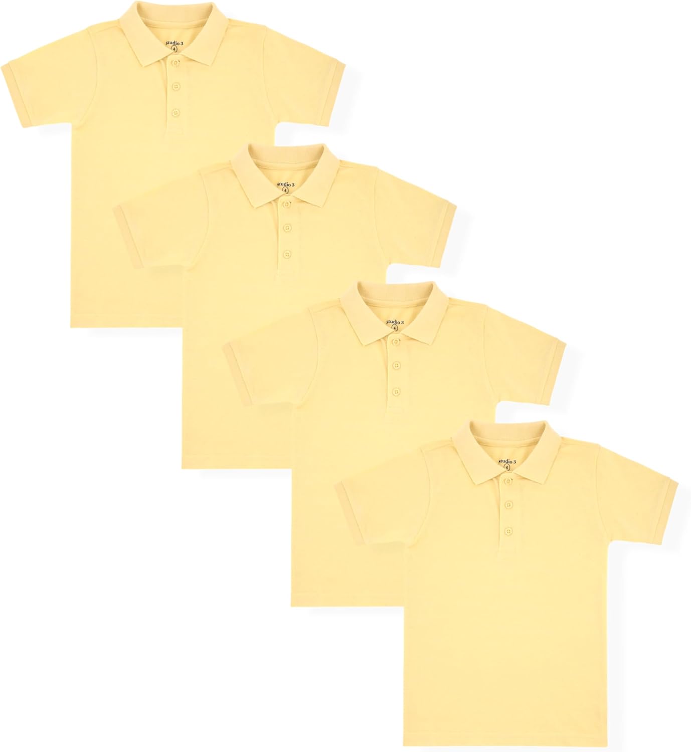 Studio 3 Boys 4-Pack School Uniform Pique Polo Shirts Review