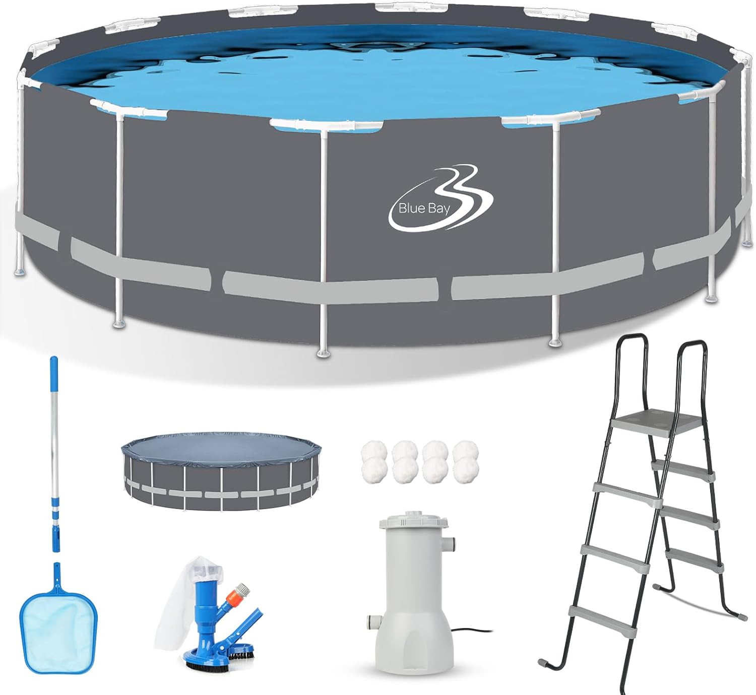 BlueBay 18ft x 52in Above Ground Pool Set for Summer Fun