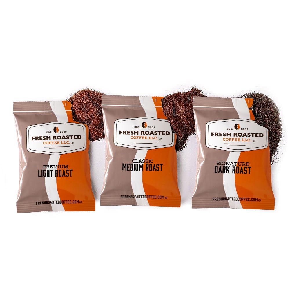 Fresh Roasted Coffee Blends: Light, Medium, Dark Roast Packs