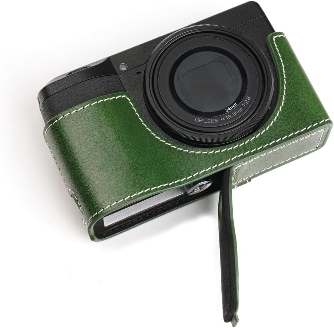 Handmade Genuine Leather Half Camera Case for Ricoh GR III