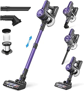 Cordless Vacuum Cleaner with High-Speed Motor and Filtration