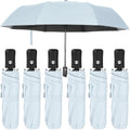 6 Pack Travel Compact Umbrellas - Automatic Windproof Folding Set