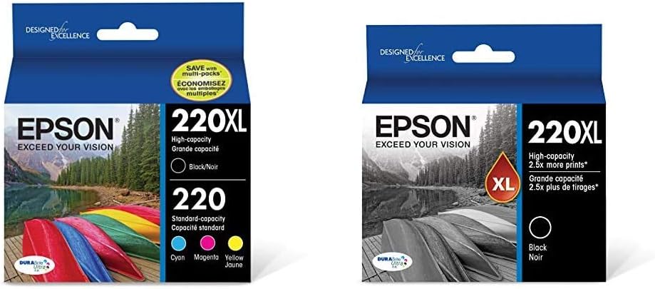 Epson T220XL-BCS Cartridge Ink 4 Pack for Vibrant Printing