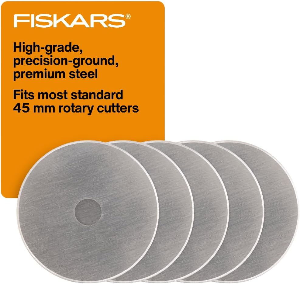 Fiskars 45mm Rotary Blades for Sewing and Craft Projects