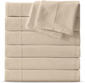 Twin Flat Sheet 6 Pack - Soft Brushed Microfiber Twin Sheets