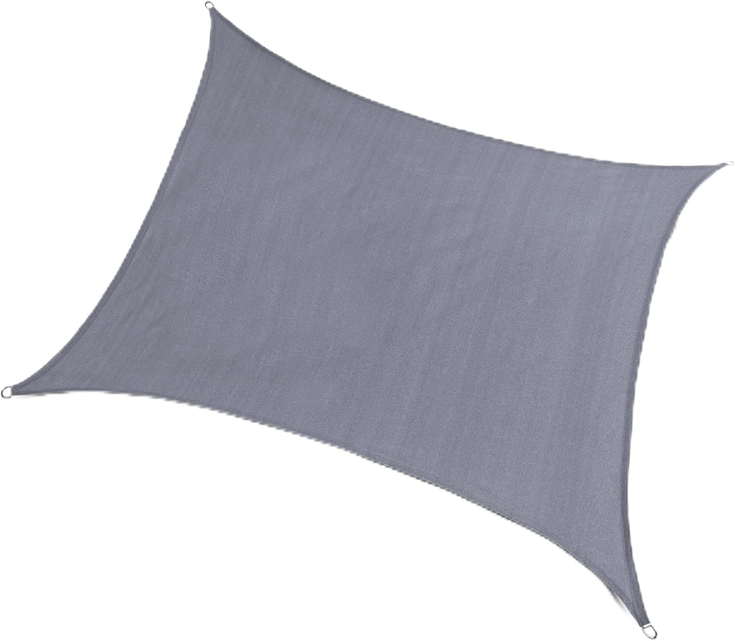 Rectangle Light Grey Sun Shade Sail 12ft X 12ft for Outdoor Use