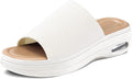 mysoft Women's Comfortable Slide Sandals - Air Cushion Knit Wedge