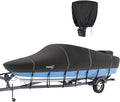 Tuszom 100% Waterproof 1200D Boat Cover 14ft - 16ft - Heavy Duty
