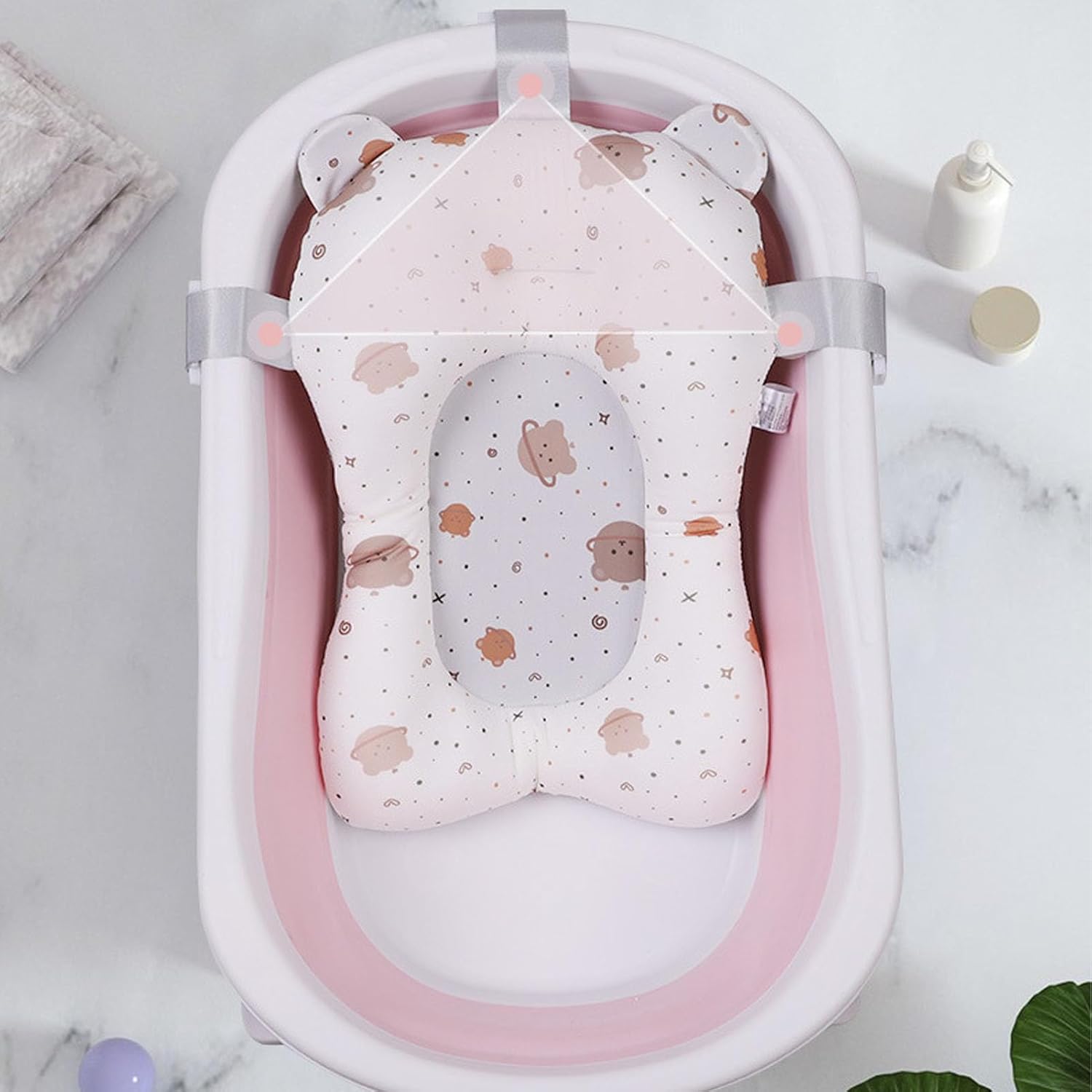 Soft Adjustable Baby Bath Seat - Comfort & Support!