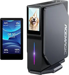 ACEMAGIC S1 Mini PC with LCD Display and Intel Alder Lake N97 CPU