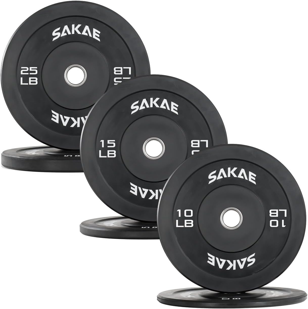 SAKAE Olympic Rubber Bumper Plates for Weightlifting & Training