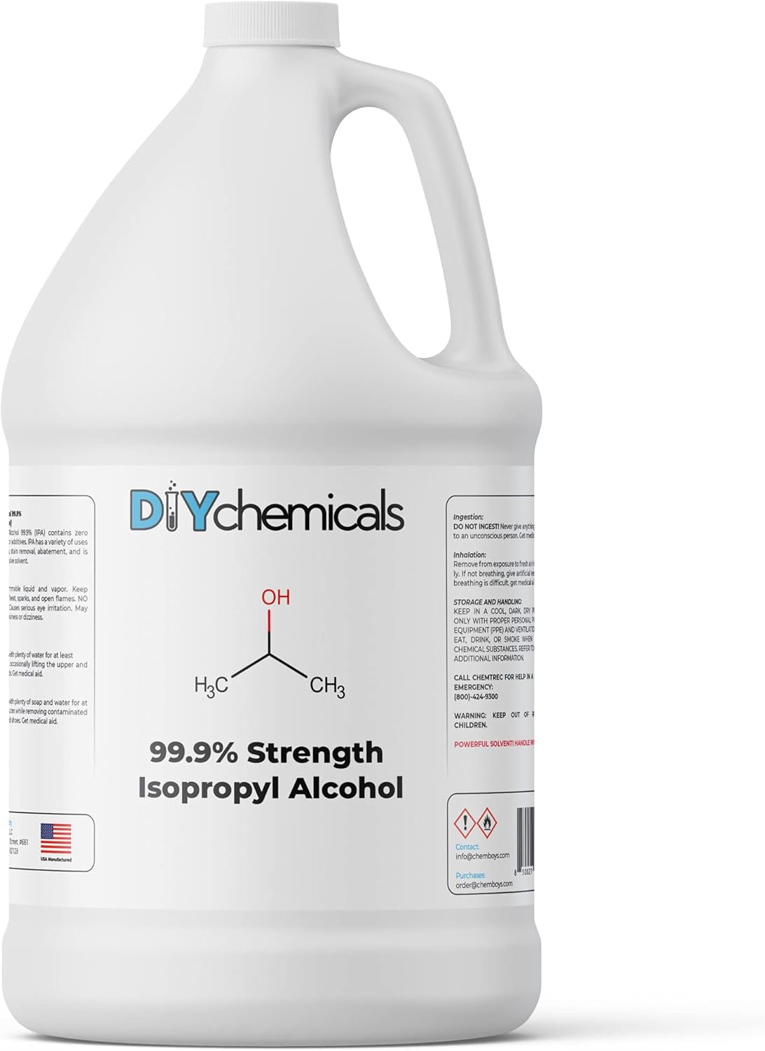 99.9% Pure Isopropyl Alcohol for Cleaning - 4 Pack Gallon
