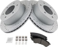 Rear Ceramic Brake Pad & Rotor Kit for 2019-21 Ford Ranger - G-Coated