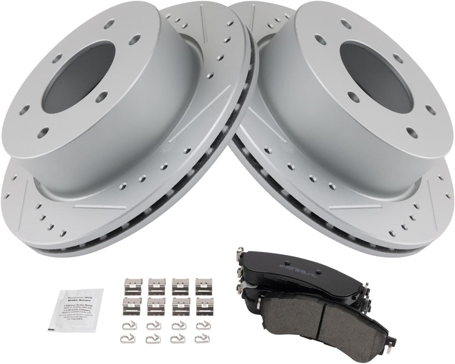 TRQ Rear Brake Pad & Rotor Kit for 2019-2021 Ford Ranger