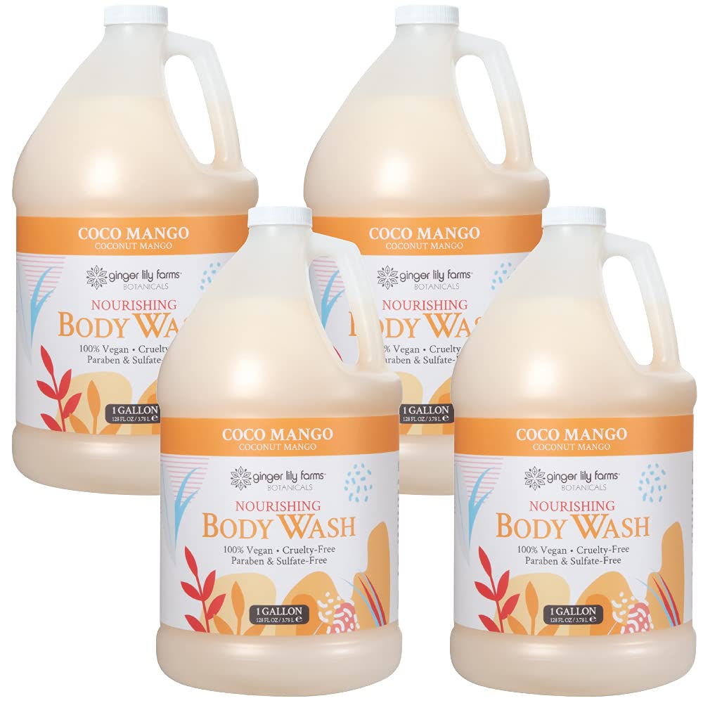 Nourishing Body Wash with Tropical Coconut Mango Scent 1 Gallon