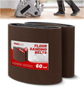 8 in x 19 in 60 Grit Sanding Belts 12 Pack - Durable Aluminium Oxide