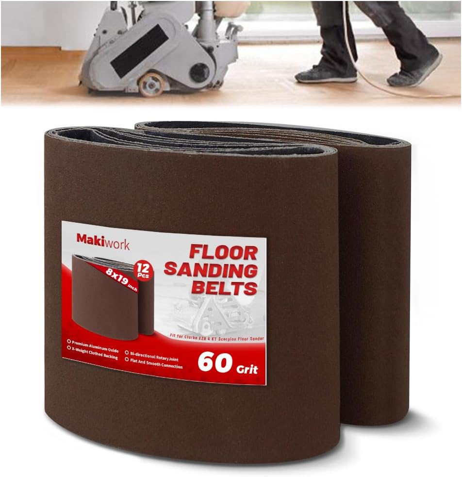 8 x 19 inch 60 Grit Sanding Belts for Woodworking and Polishing