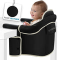 Elegant Faux Leather Hook-On High Chair for Baby - Portable Table Seat