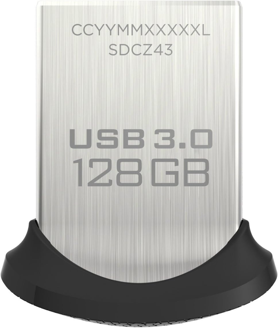 SanDisk Ultra Fit 128GB USB 3.0 Flash Drive for Fast Transfers