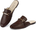 MUSSHOE Mules for Woman Buckle Flats Comfortable Slip on Backless wear