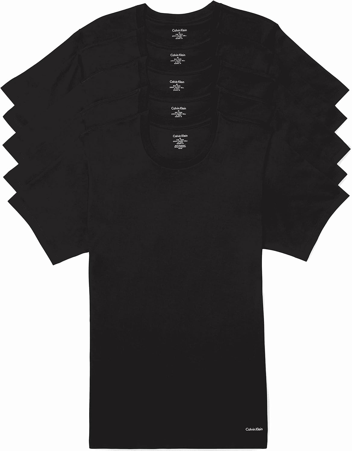 Calvin Klein Men's Cotton Classics 5-Pack Undershirts for Comfort