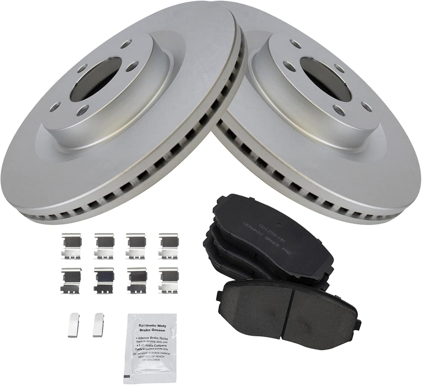 TRQ Front Brake Pad & Rotor Kit for 2007-2015 Ford Edge MKX