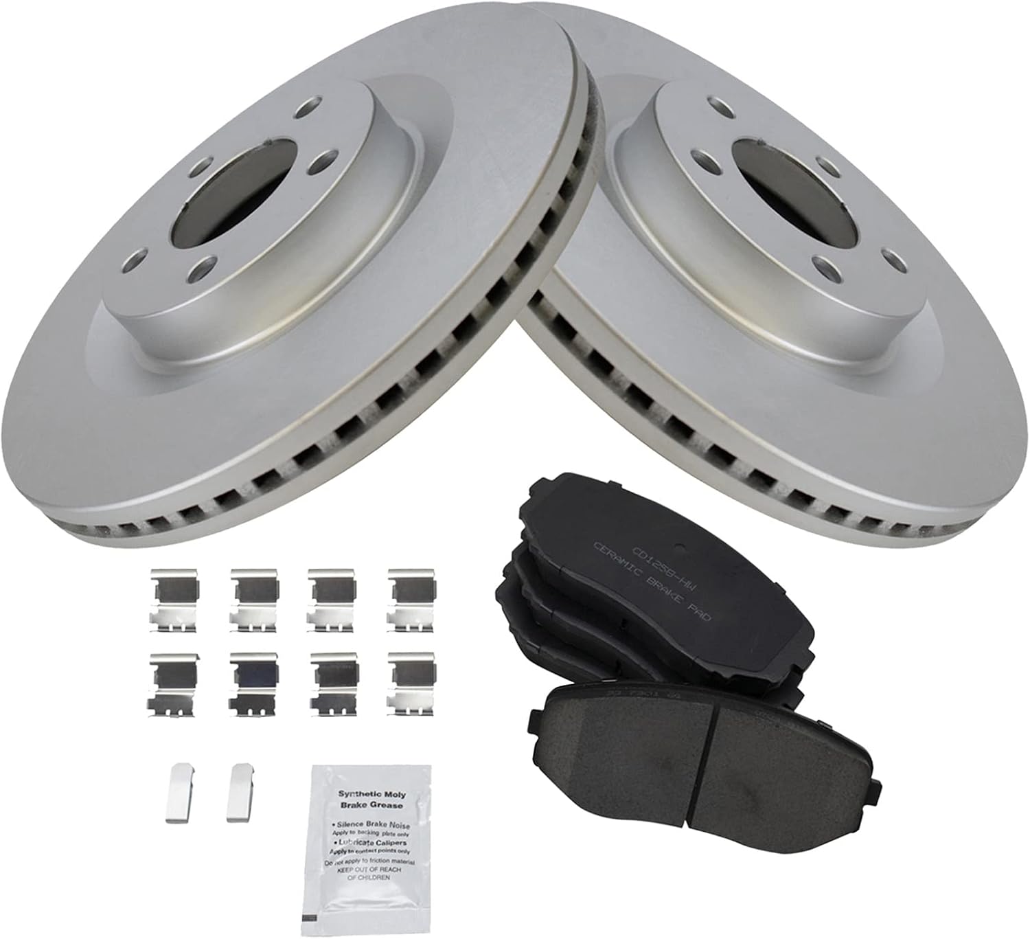 TRQ Front Brake Pad & Rotor Kit for 2007-2015 Ford Edge MKX