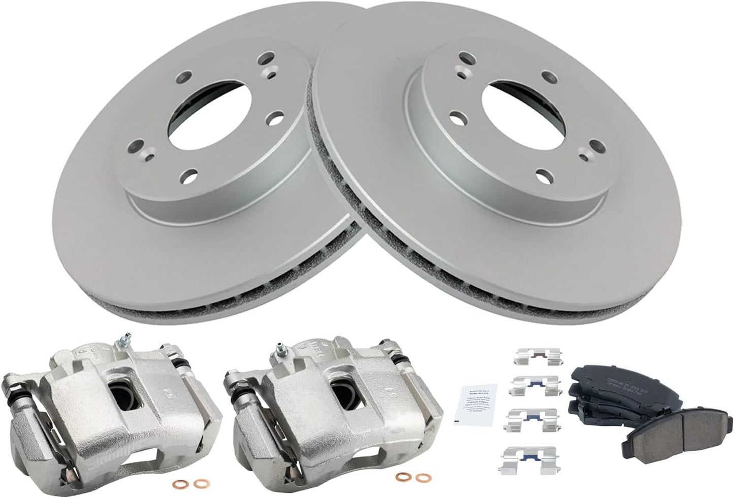 TRQ Front Brake Pad & Rotor Kit for 2004 Honda Accord Vehicles