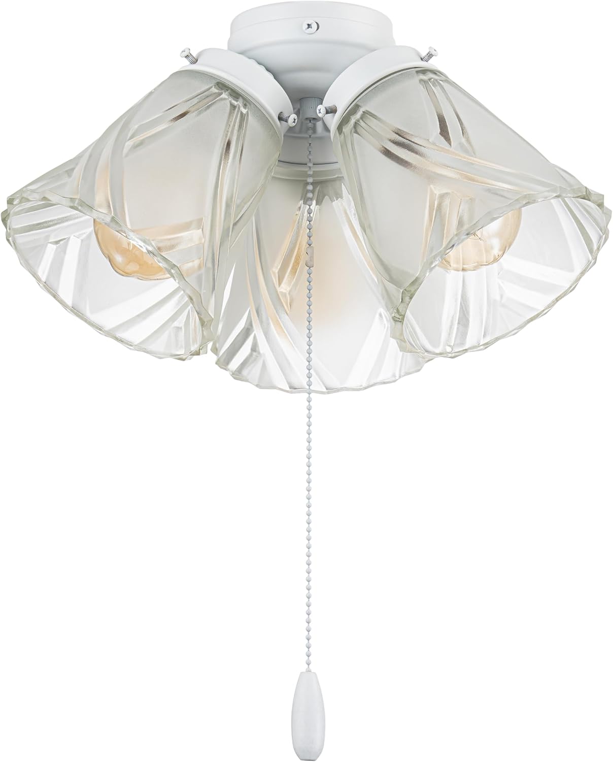 Aspen Creative Three-Light Ceiling Fan Light Kit in Matte White