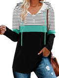 Womens Quarter Zip Tunic Hoodies Pullover Long Hooded Sweatshirts
