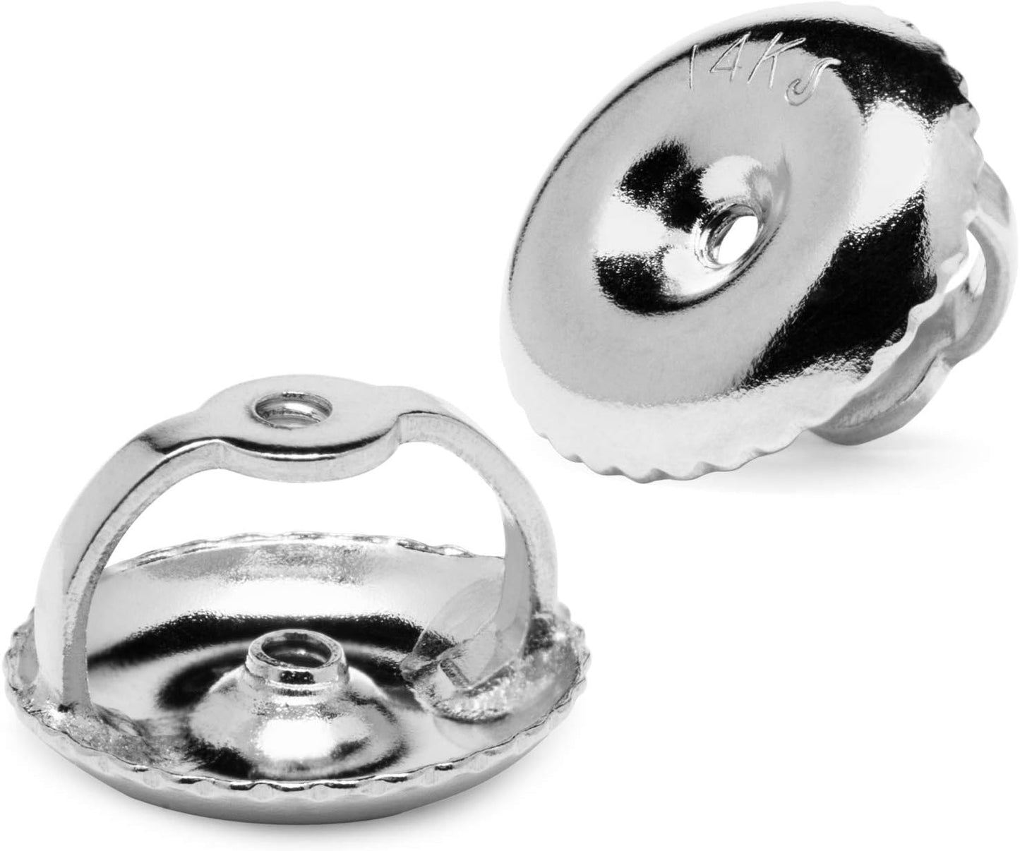 Everyday Elegance Solid 14K White Gold Earring Back Replacement