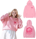 Ocean Graphic Pink Kids Hoodie with Pockets