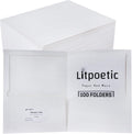 Two-Pocket White Glossy Laminated Paper Folders - Box of 100