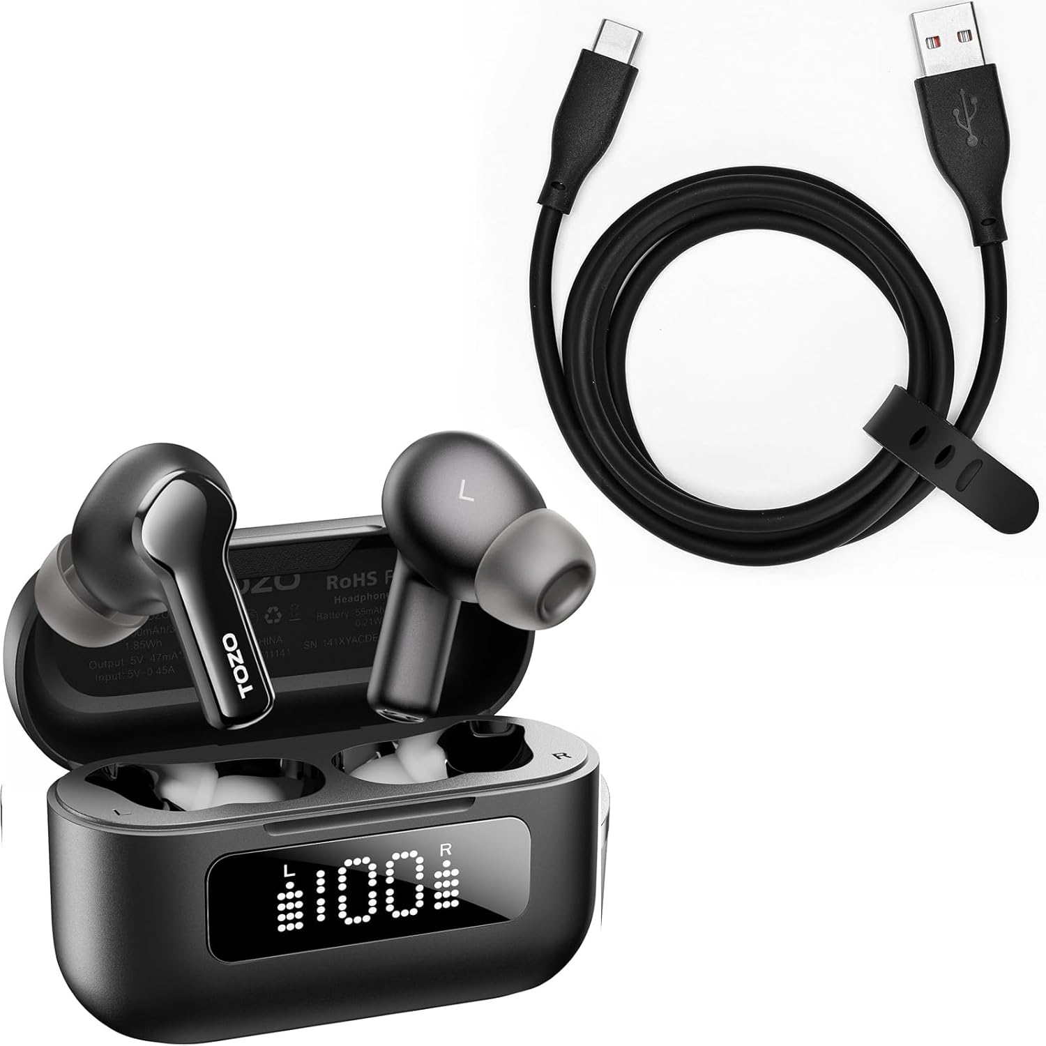 TOZO Hybrid ANC Wireless Earbuds - Ultimate Noise Cancellation