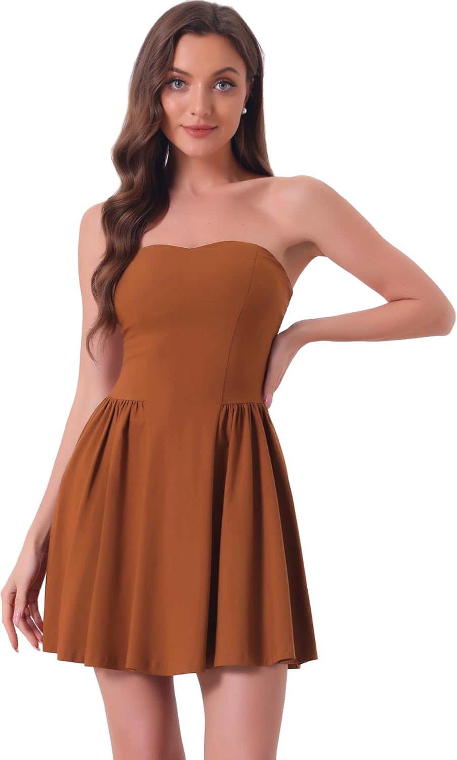 Allegra K Women's Sexy Strapless Party Dress for Any Occasion