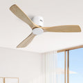 Sofucor 52 in Ceiling Fan No Light - Quiet DC Motor, Flush Mount