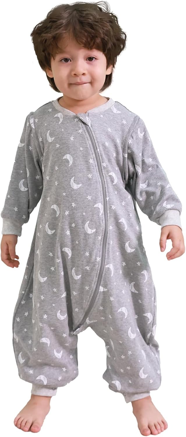 0.5 Tog Sleep Sack with Detachable Sleeves for Infants 9-36 Months