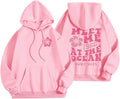 Puff Print Pink Flower Hoodie by Lubpow