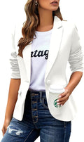Womens Casual Blazers Long Sleeve Lapel Button Slim Work Blazer Suit