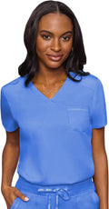 Med Couture Women's V-Neck Scrub Top - Modern Tuck-in Comfort Shoes