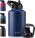 Gallon Insulated Water Bottle Jug with Straw - Large 128 oz