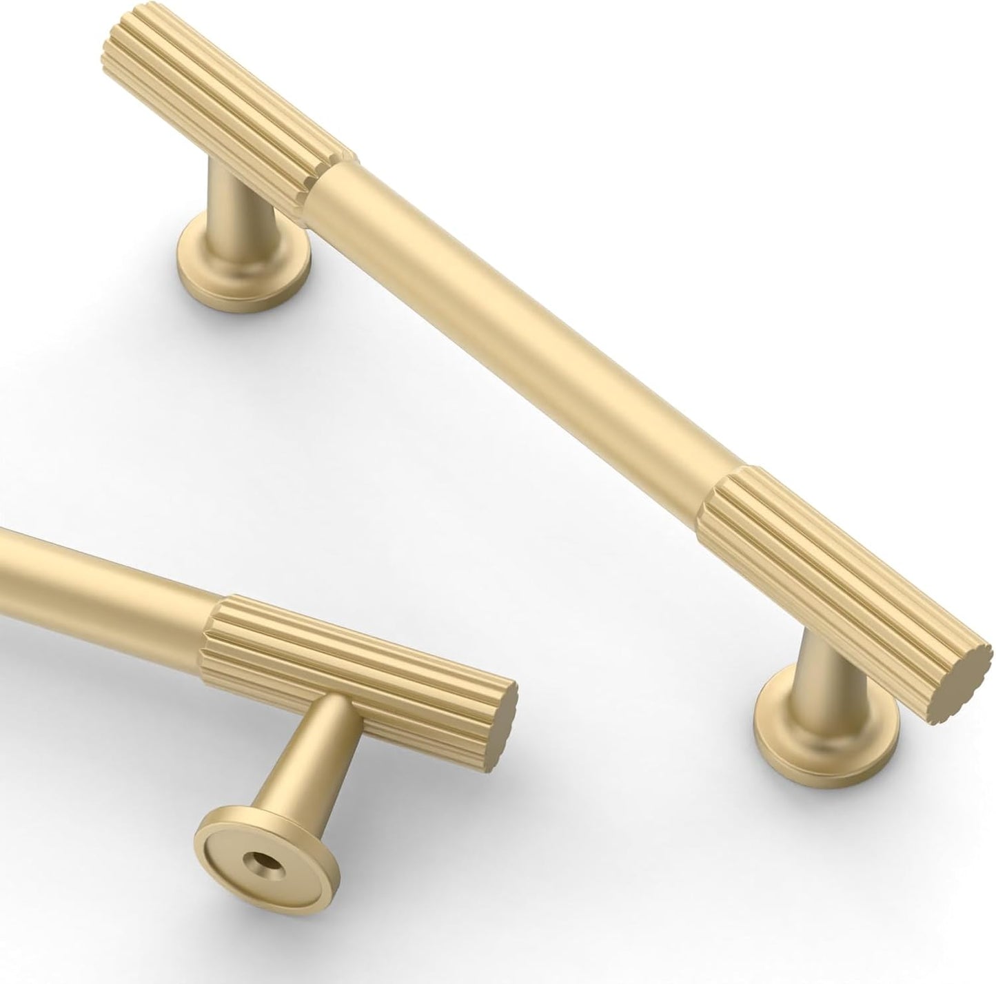 Brushed Gold Cabinet Pulls - 10 Pack 3 Inch Kitchen Handles